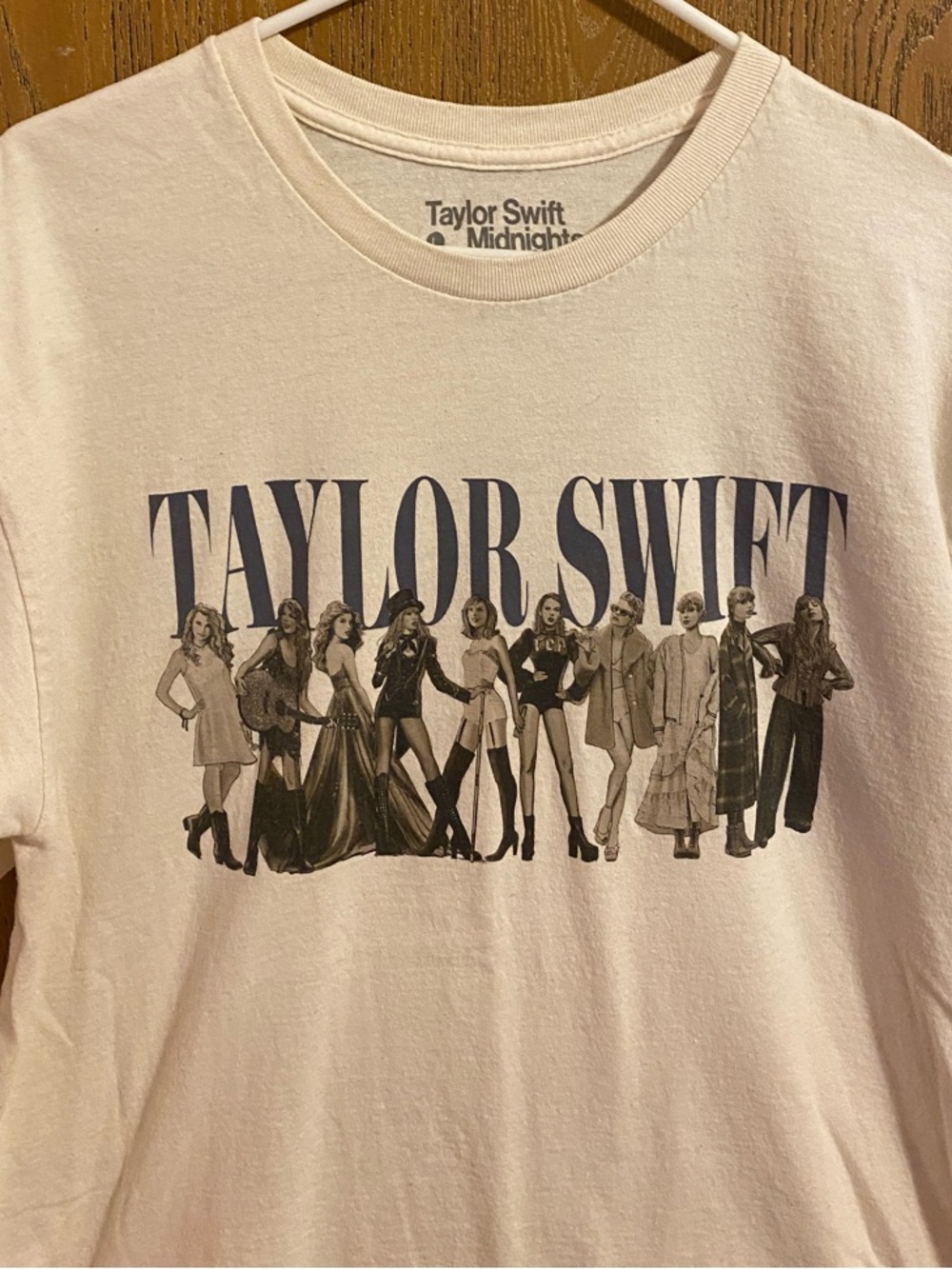 Taylor Swift Midnights Era Cream Tee with Navy Graphic